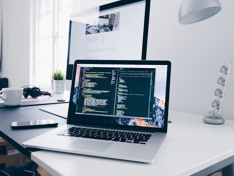 Responsive website development and web design workspace